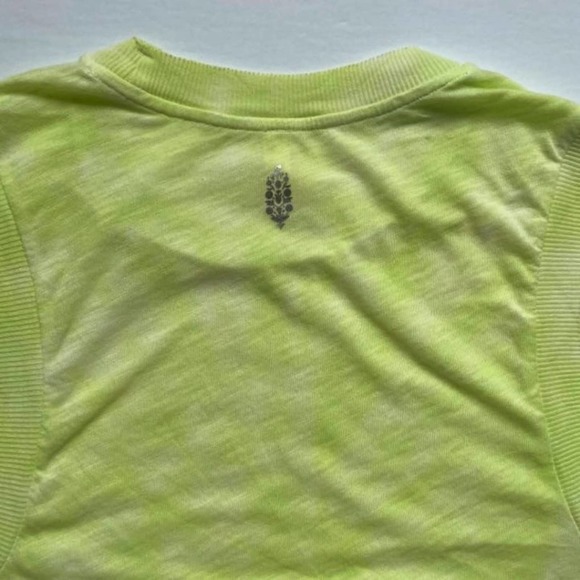 NEW Free People Love Tie Dye Crop Tank Top Key Lime Yellow Womens Size XS, L - Picture 5 of 12